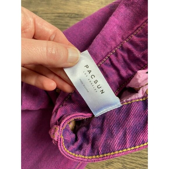 EUC Womens Pacsun Mom Jeans purple 100% cotton high waisted size 24 - Picture 5 of 10